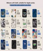 A fall-proof silicone couple cartoon phone case for the Apple series