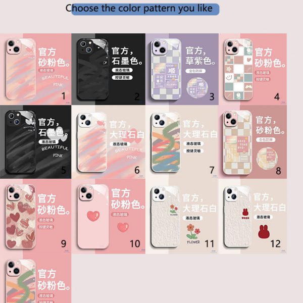 Liquid glass phone case, suitable for the iPhone series