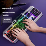 Brand mechanical feel keyboard, wired gaming, e-sports, metal mouse set, universal for desktop computers, laptops - Image 5