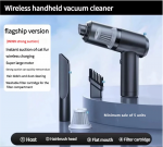 Car vacuum cleaner with strong suction power, wireless, portable, mini, small and high-power for household use - Image 2