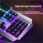 Brand mechanical feel keyboard, wired gaming, e-sports, metal mouse set, universal for desktop computers, laptops - Image 6