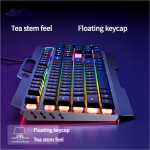 Brand mechanical feel keyboard, wired gaming, e-sports, metal mouse set, universal for desktop computers, laptops - Image 7