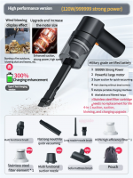 Zhigao Car Mini Vacuum cleaner, wireless charging for cars, household use, strong suction power, powerful, small handheld - Image 4