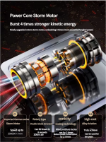 Car vacuum cleaner with strong suction power, wireless, portable, mini, small and high-power for household use - Image 5