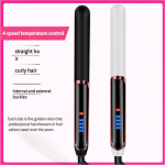 The hair straightener and curling iron can be used in two ways. The negative ion curling iron is fastened inside and won't damage your hair. It's suitable for small and lazy people