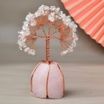 Pink Crystal Money Tree, Raw Rose Quartz Gemstone, Five Petal Wealth Plant, Natural Stone Decor, Handmade Feng Shui - Image 2