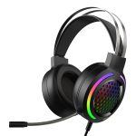 M12 Gaming Headset Wired, Hollow Out Ear Cup Design, USB Computer Headphones, Noise Isolation Mic, E-sports PC Headset