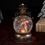 Santa Claus Pony Night Light, Musical Snowfall Decor, Christmas Tabletop Lamp, Festive Gift with Music Box - Image 2