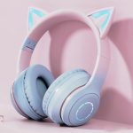 Cat Ear Headphones Wireless, Gaming Bluetooth Headset, Low Latency Mode, Long Battery Life RGB Lights, Cute Gaming Headset - Image 6