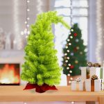 2025 Green Leaning Christmas Tree, Modern Tilted Xmas Decor, Unique Artificial Pine, Home Tabletop Festive Display - Image 8