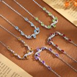 S925 Sterling Silver Bracelet, Pear Shape Peridot Topaz Crystal, Luxury Gemstone Jewelry, Elegant Women Fashion Accessory - Image 7