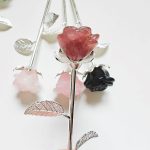 Natural Crystal Rose Bouquet, Hand Polished Gemstone Flower, Valentine Anniversary Gift, Home Office Decor Collection - Image 2