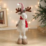 Stretchable Plush Elk Decor, Jumbo American Cartoon Stuffed Animal, Large Christmas Doll Gift, Fun Animated Reindeer Plushie - Image 5