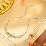 S925 Sterling Silver Bracelet, Pear Shape Peridot Topaz Crystal, Luxury Gemstone Jewelry, Elegant Women Fashion Accessory - Image 2