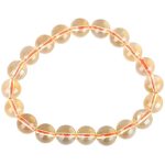 Brazilian Citrine Bracelet Women, Deep Yellow Crystal Gemstone, Natural Stone Beads, Fashion Jewelry Accessory Healing Crystal
