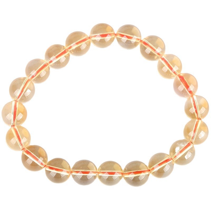 主图-05 Brazilian Citrine Bracelet Women, Deep Yellow Crystal Gemstone, Natural Stone Beads, Fashion Jewelry Accessory Healing Crystal - Image 1