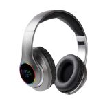 LED Sports Headphones 5.0, Colorful Light Up Ear Headset, Wireless Workout Earphones, Fitness Bluetooth Headset Running