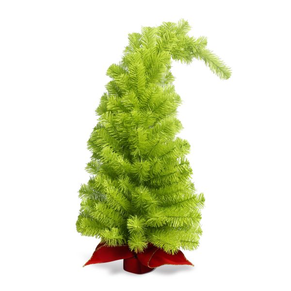 2025 Green Leaning Christmas Tree, Modern Tilted Xmas Decor, Unique Artificial Pine, Home Tabletop Festive Display