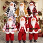24-Inch Standing Santa Claus, Realistic Christmas Decor, Life Size Santa Figurine, Large Holiday Display Festive Decoration - Image 3