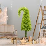 1.5m Leaning Christmas Tree, Telescoping Festive Decor, Unique Tilted Pine, Space Saving Design, Holiday Home Decor - Image 5