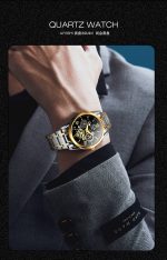 Automatic Men Watch Waterproof, Stainless Steel Band Calendar, Luminous Hands Quartz Movement, Classic Dress Wristwatch Men (Copy) - Image 6