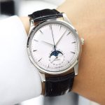 New Moon Phase Master Men's Quartz Watch with Moon Phase Function without Calendar Leather Strap Business Trend Watch for Men - Image 6