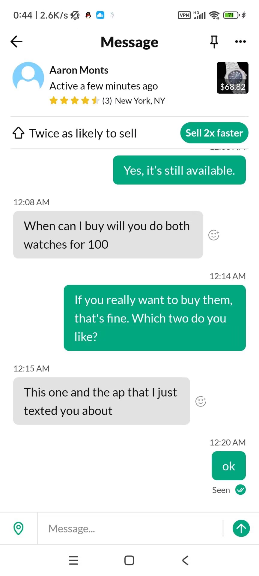 E02A488DC67729155FB54BEAA98DB8A7 Two watches - Image 1