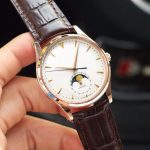 New Moon Phase Master Men's Quartz Watch with Moon Phase Function without Calendar Leather Strap Business Trend Watch for Men - Image 7